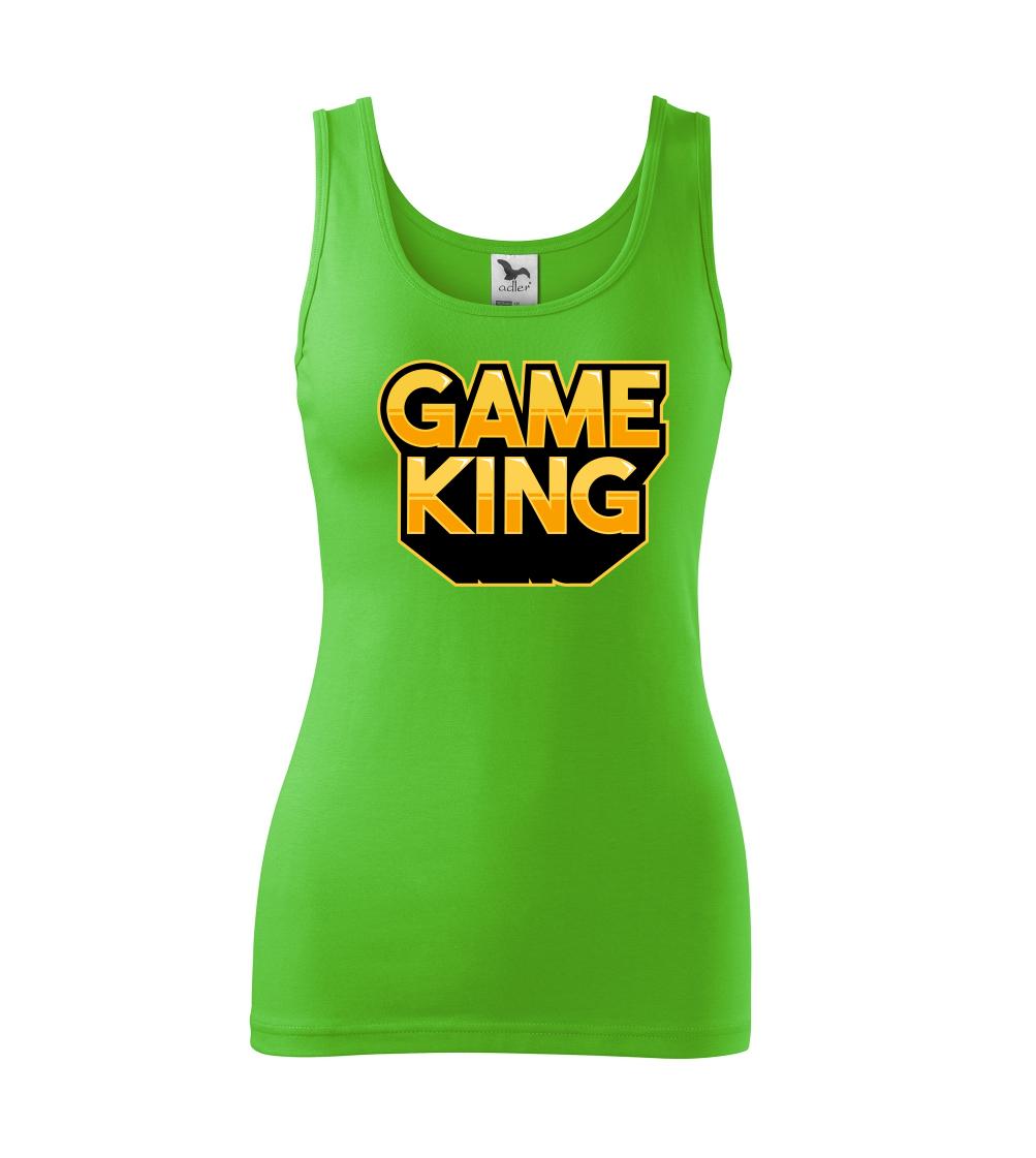Tričká pre ajťákov - Game king - nápis veľký - Dámske tielko