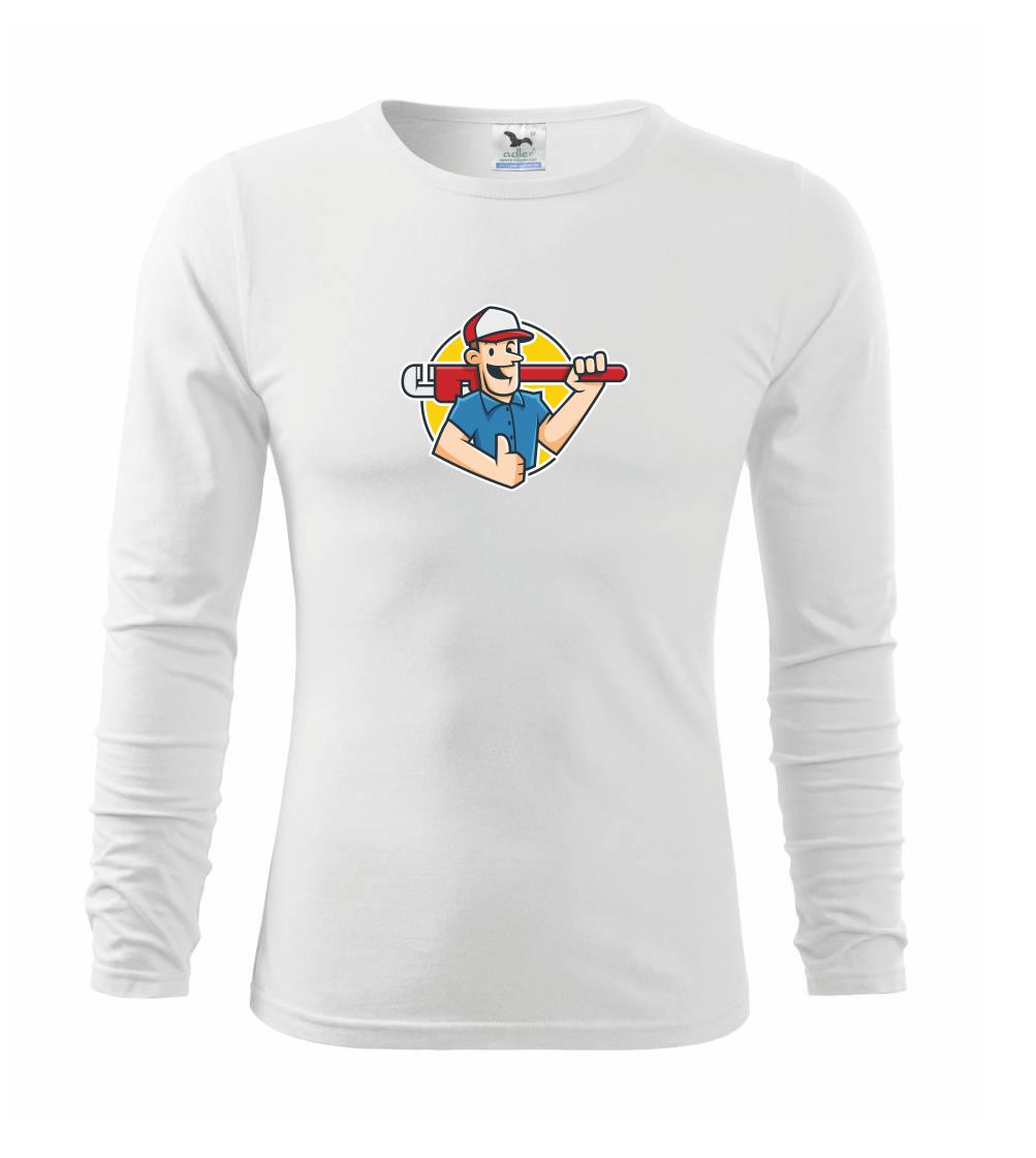 Inštalatér kreslený - Tričko detské Long Sleeve