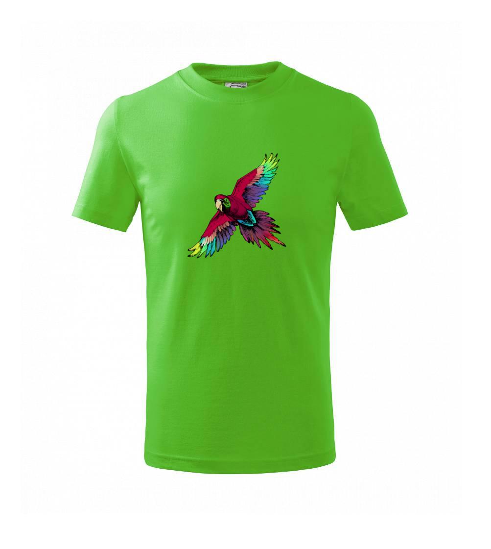 Papagáj kreslený letiaci