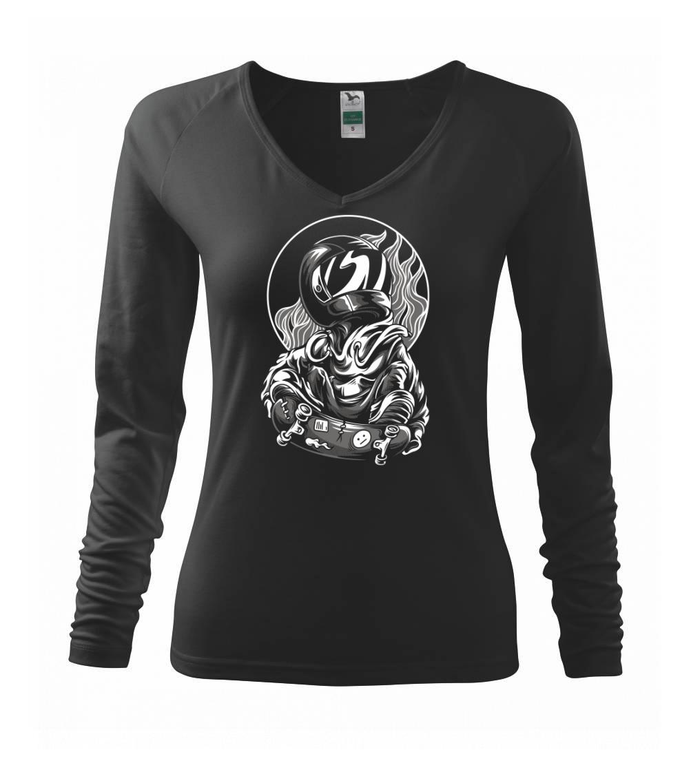 Longboard a Skatebord - Skateboard born to race - Tričko dámske Elegance