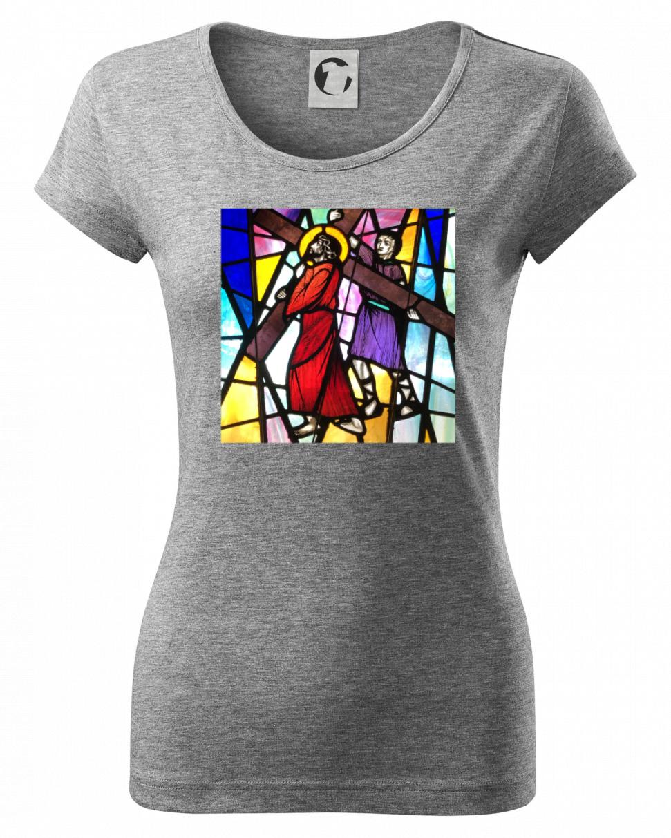 Vitráž - Ježiš a kríž Vitráž - Ježiš a kríž