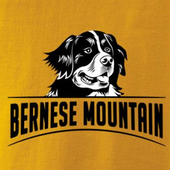 Bernese mountain - hlava a nápis