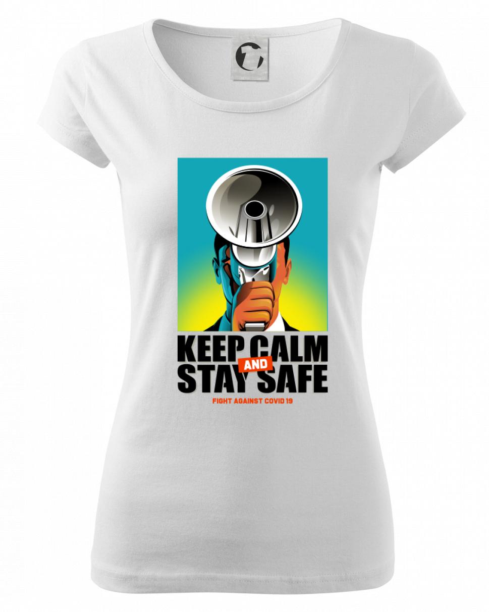 Corona keep calm and stay safe - Dámske tričko Pure