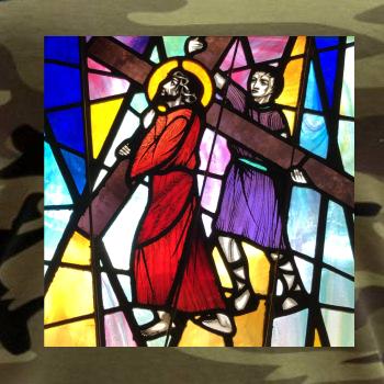 Vitráž - Ježiš a kríž Vitráž - Ježiš a kríž