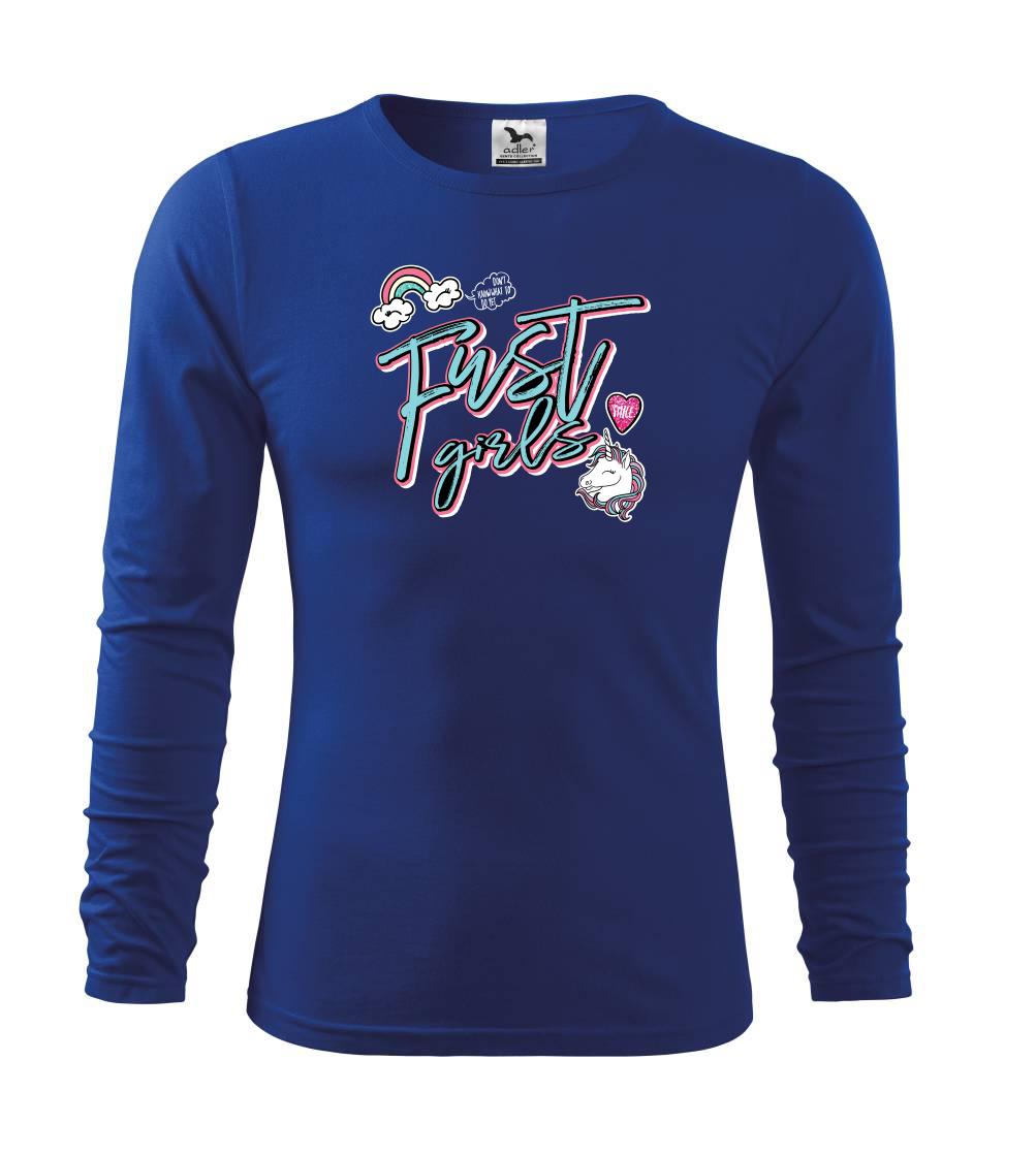 Tričká s jednorožcom - Frst girls - Tričko detské Long Sleeve