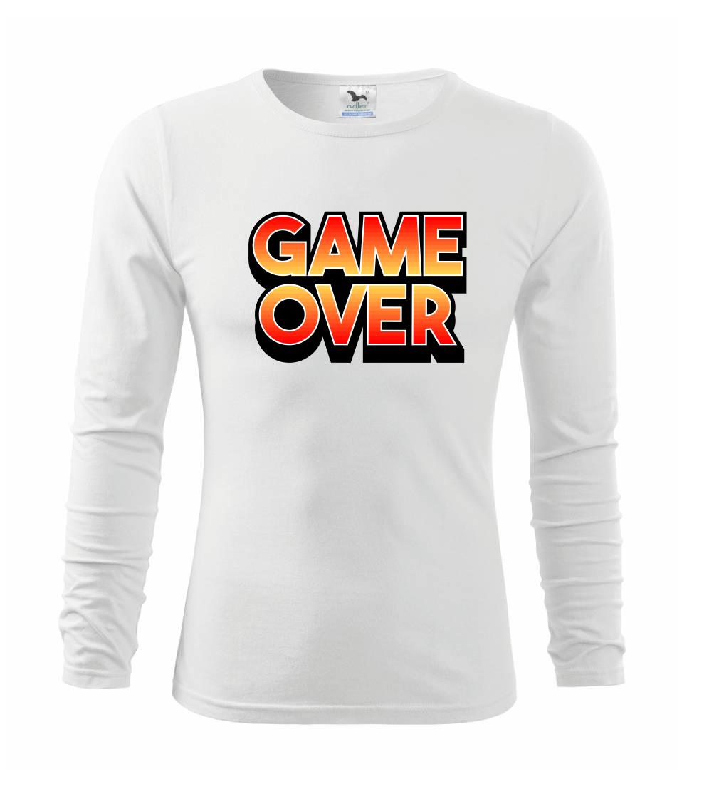 Tričká pre ajťákov - Game over - nápis farebný - Tričko detské Long Sleeve