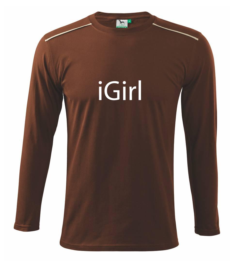 Tričká pre ajťákov - iGirl - Tričko s dlhým rukávom Long Sleeve