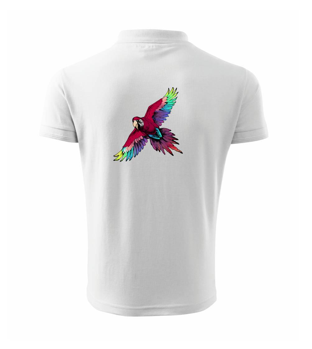 Papagáj kreslený letiaci Papagáj kreslený letiaci