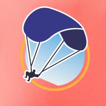 Paragliding modrý padák v kruhu