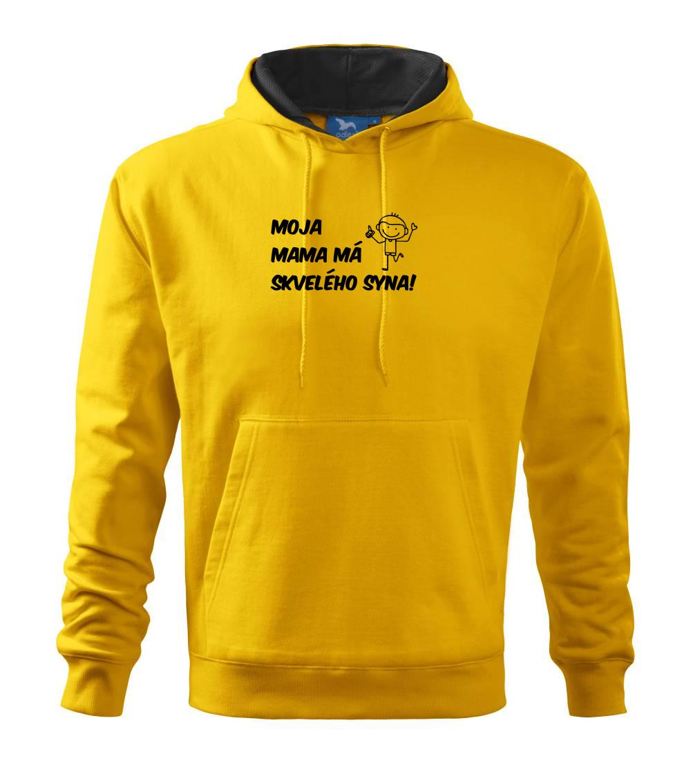 Tričká a mikiny pre syna - Moja mama má skvelého syna - Mikina pánska Cape s kapucňou