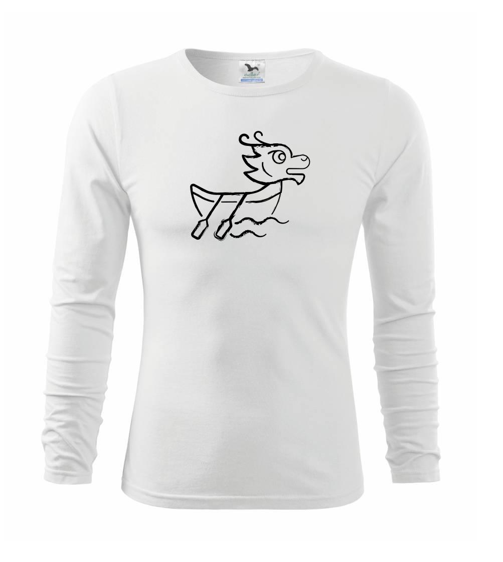 Vodácke tričká - Dračia loď sprejovaná - Tričko detské Long Sleeve