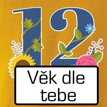 Kvetinové číslo kreslené - vlastný vek