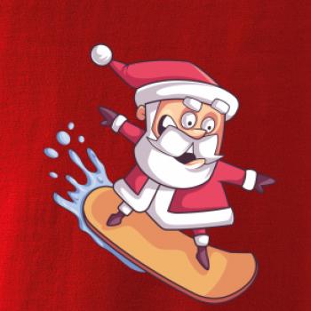 Santa jazdiaci na snowboarde