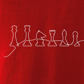 Šachové figurky v řadě - obrys