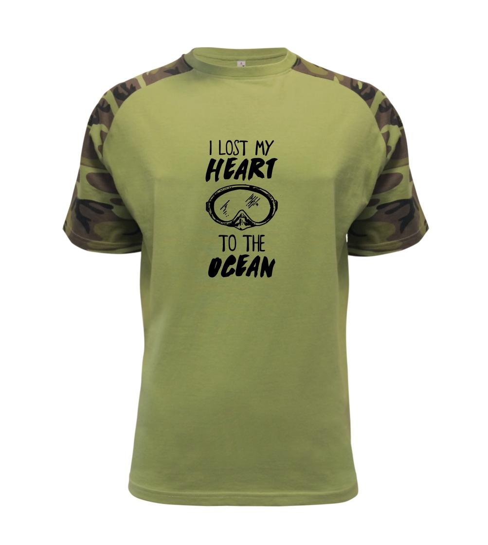 Potápačské tričká - I lost my heart to the ocean - Raglan Military