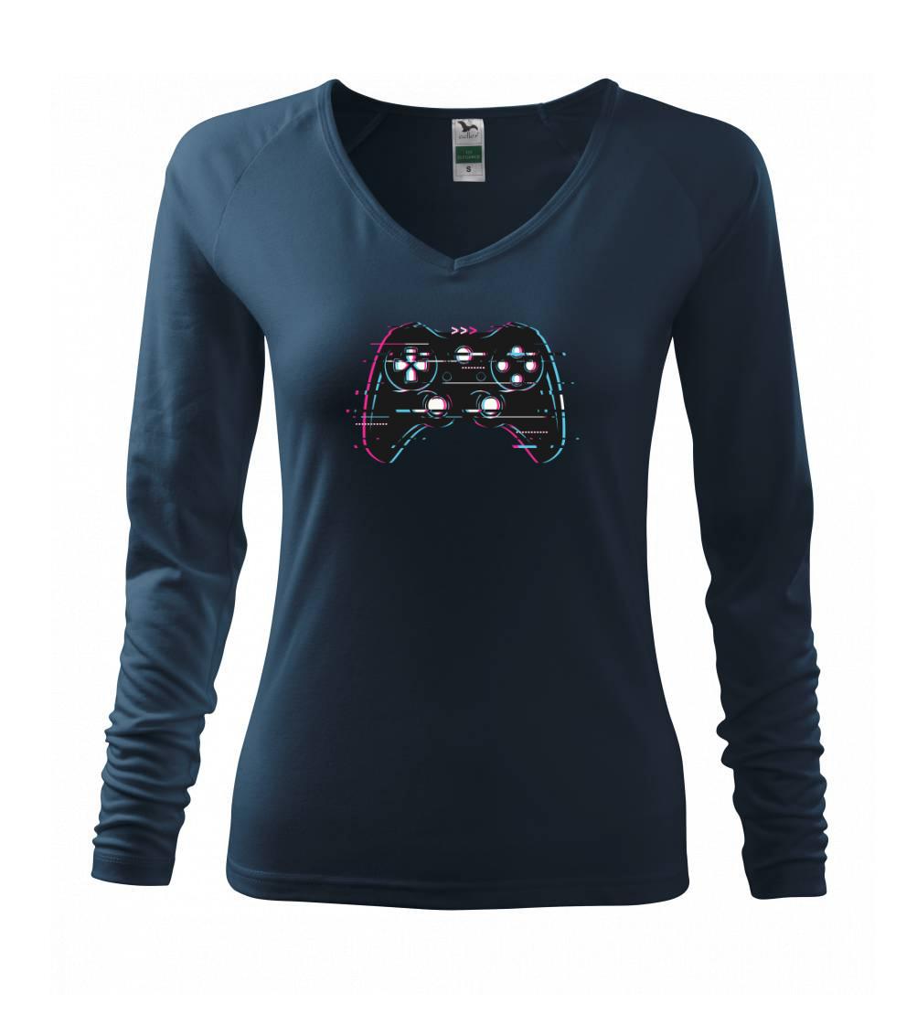 Tričká pre ajťákov - Gamer - gamepad barevný - Tričko dámske Elegance