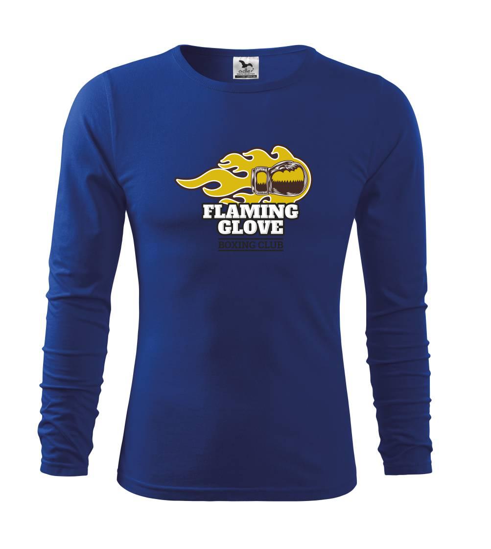 Tričká na box - Box flaming glow - Tričko detské Long Sleeve