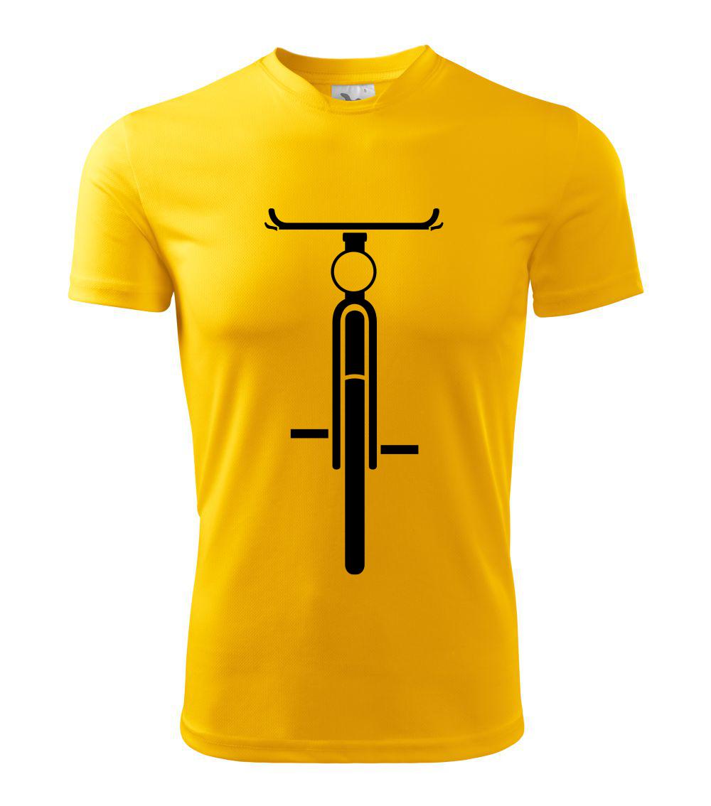 Tričko ako darček pre cyklistu - Bicykel spredu - obrys - Detské tričko športové