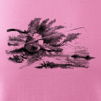 Kreslený prút opretý o kameň