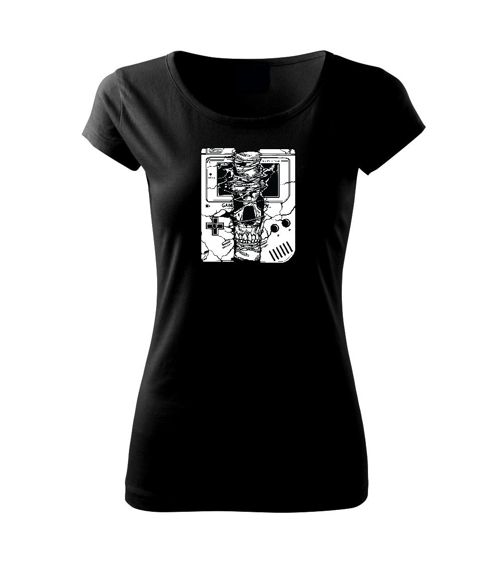 Tričká pre ajťákov - Gameboy Skull - Dámske tričko Pure