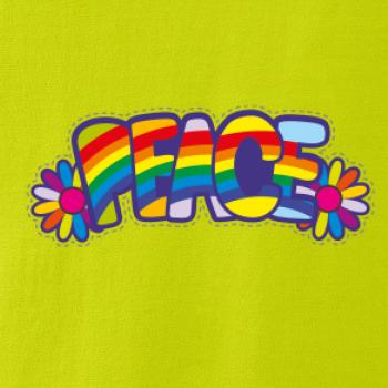 Peace nápis dúhový