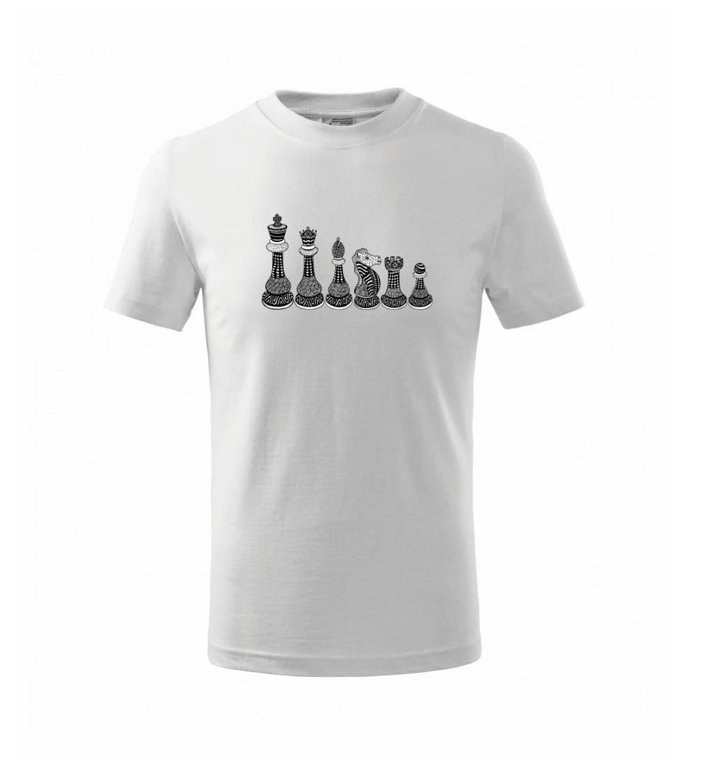 Šachové figúrky v rade - kreslené Šachové figúrky v rade - kreslené