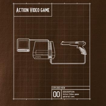Nákres videohra so zbraňou