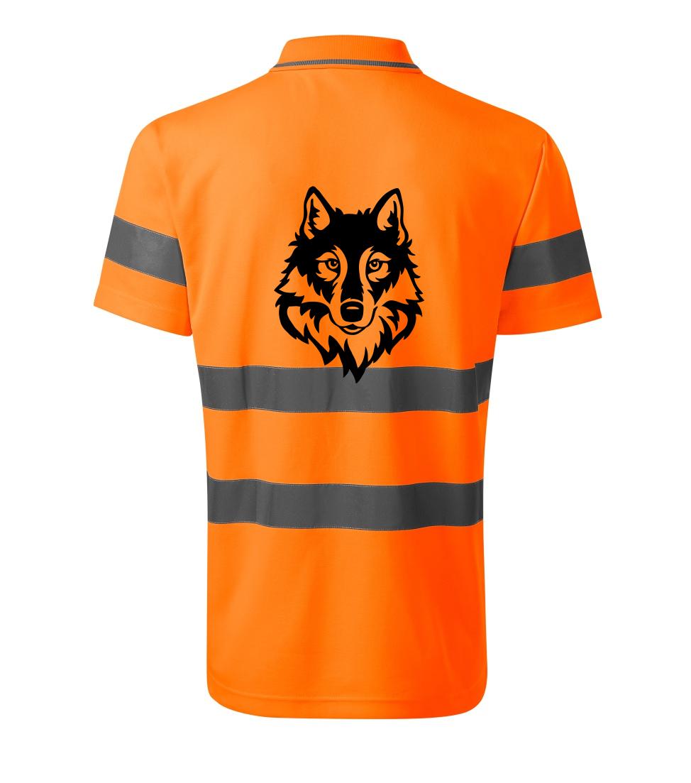 Tričká s vlkom - Hlava vlka čiernobiela (Hana-creative) - HV Runway 2V9 - Reflexné polokošeľa