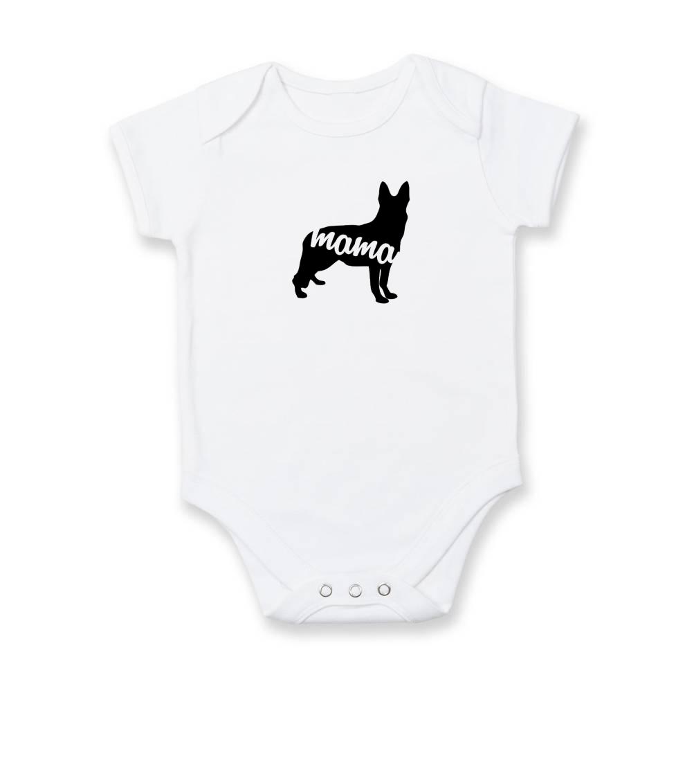 Nemecký ovčiak - Nemecký ovčiak mama obrys - Body dojčenské s krátkym rukávom