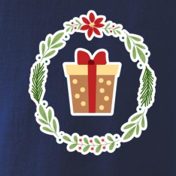 Vianočný veniec s darčekom