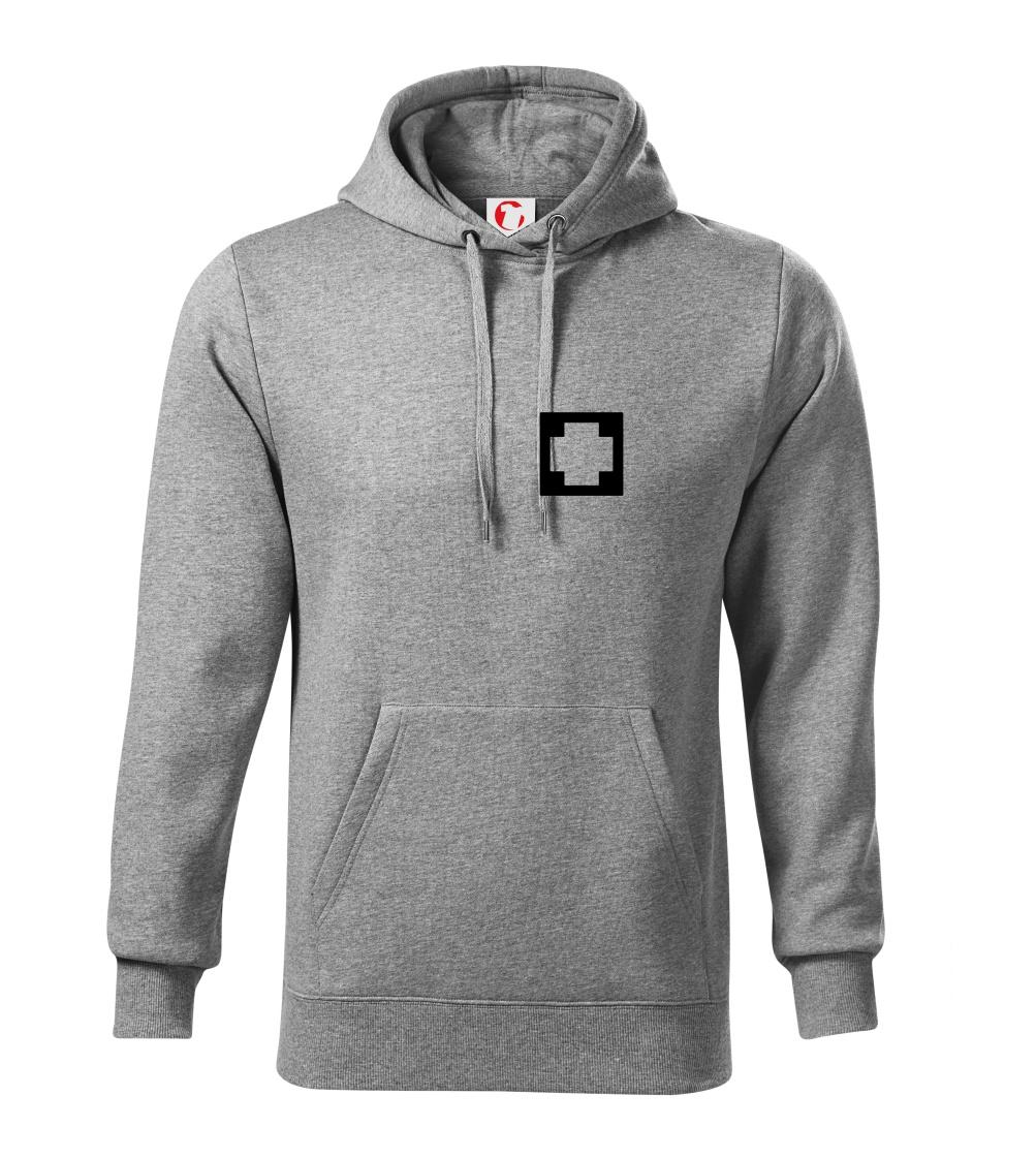 Tričká a mikiny pre záchranárov a lekárov - Kvalitné oblečenie pre zdravotníkov - Hranatý kríž - Rescue - Mikina pánska Cape s kapucňou