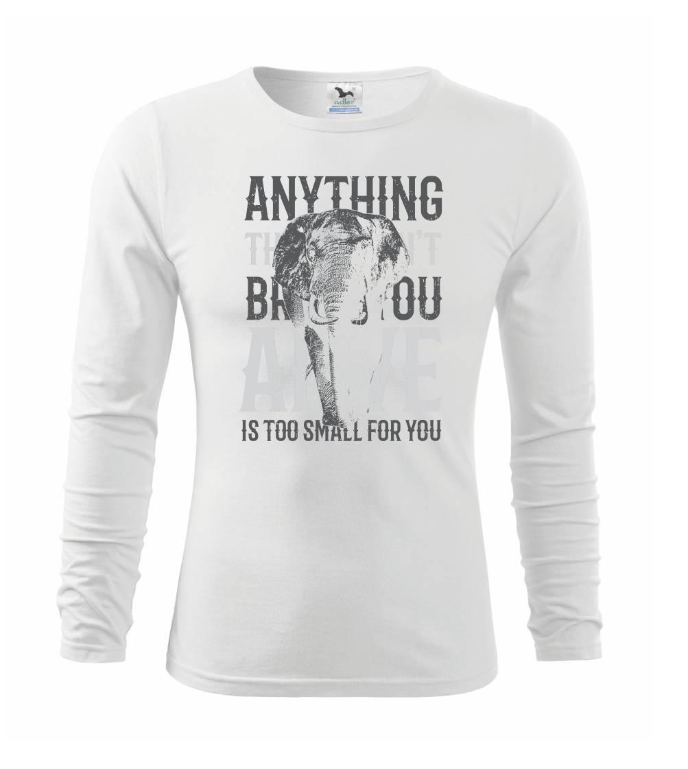 Tričká so zvieratami - Elephant toosmall - Tričko detské Long Sleeve