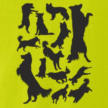 Border kólia siluety