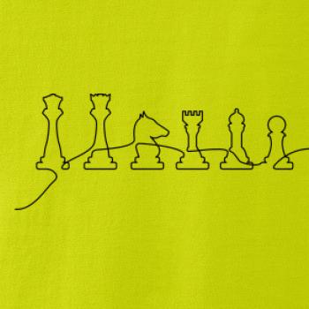 Šachové figúrky v rade - obrys