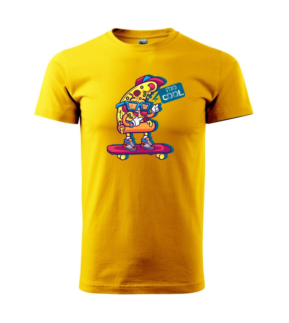 Pizza slice with skateboard Pizza slice with skateboard