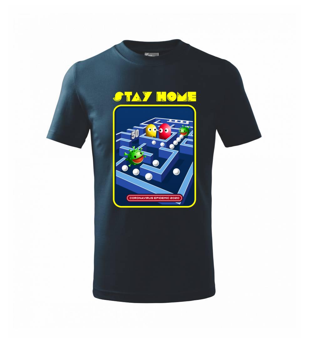 Stay home packman - Tričko detské bavlnené