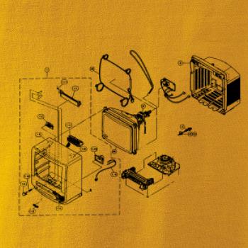 Nákres starý CRT televízor Nákres starý CRT televízor