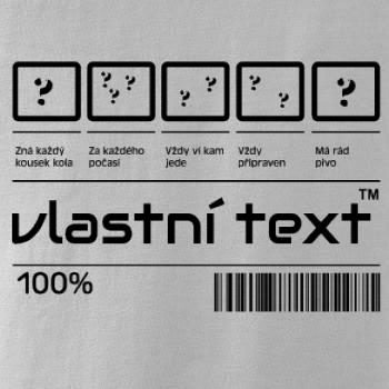 Čiarový kód - Vlastný text