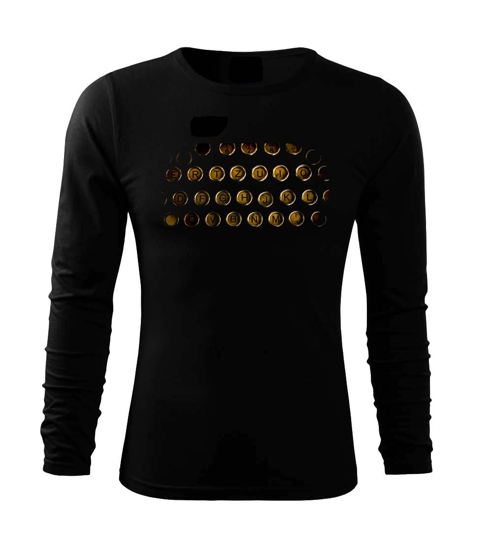 Grafické tričká - Starý písací stroj - Tričko s dlhým rukávom FIT-T long sleeve