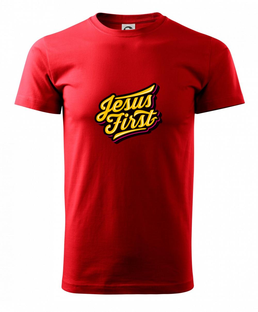 Jesus first žltý nápis Jesus first žltý nápis