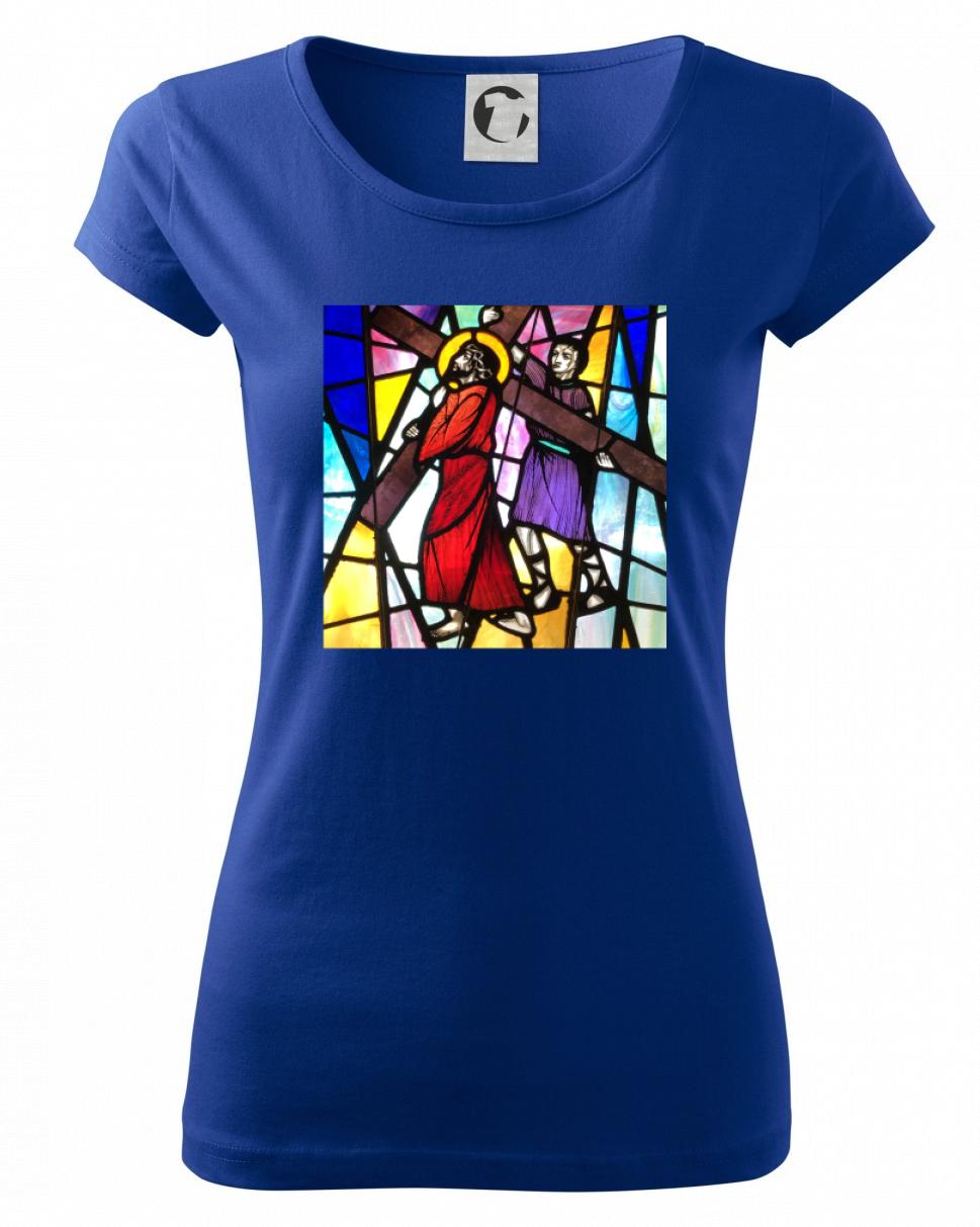 Vitráž - Ježiš a kríž Vitráž - Ježiš a kríž