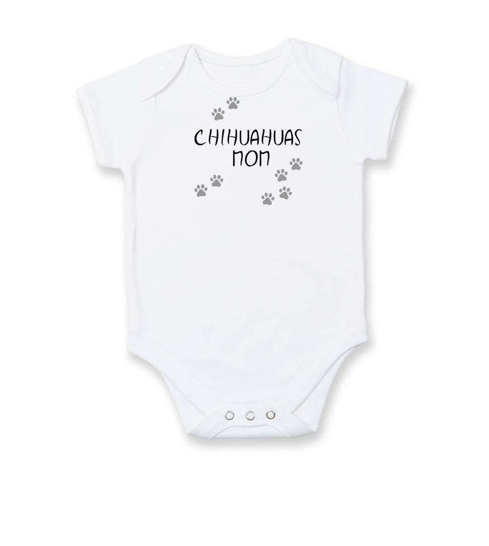 Čivava - (Čivava) Chihuahuas mom (Reflexné labky) (Reflexné labky) - Body dojčenské s krátkym rukávom