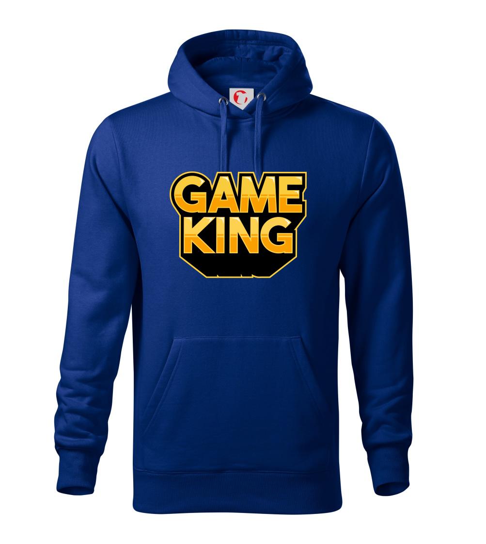 Tričká pre ajťákov - Game king - nápis veľký - Mikina pánska Cape s kapucňou