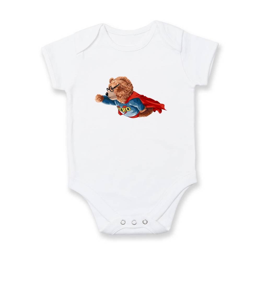 Grafické tričká - Medveď Hero - Body dojčenské s krátkym rukávom