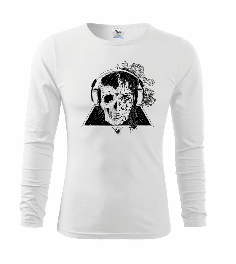 Dj skull woman - Tričko detské Long Sleeve