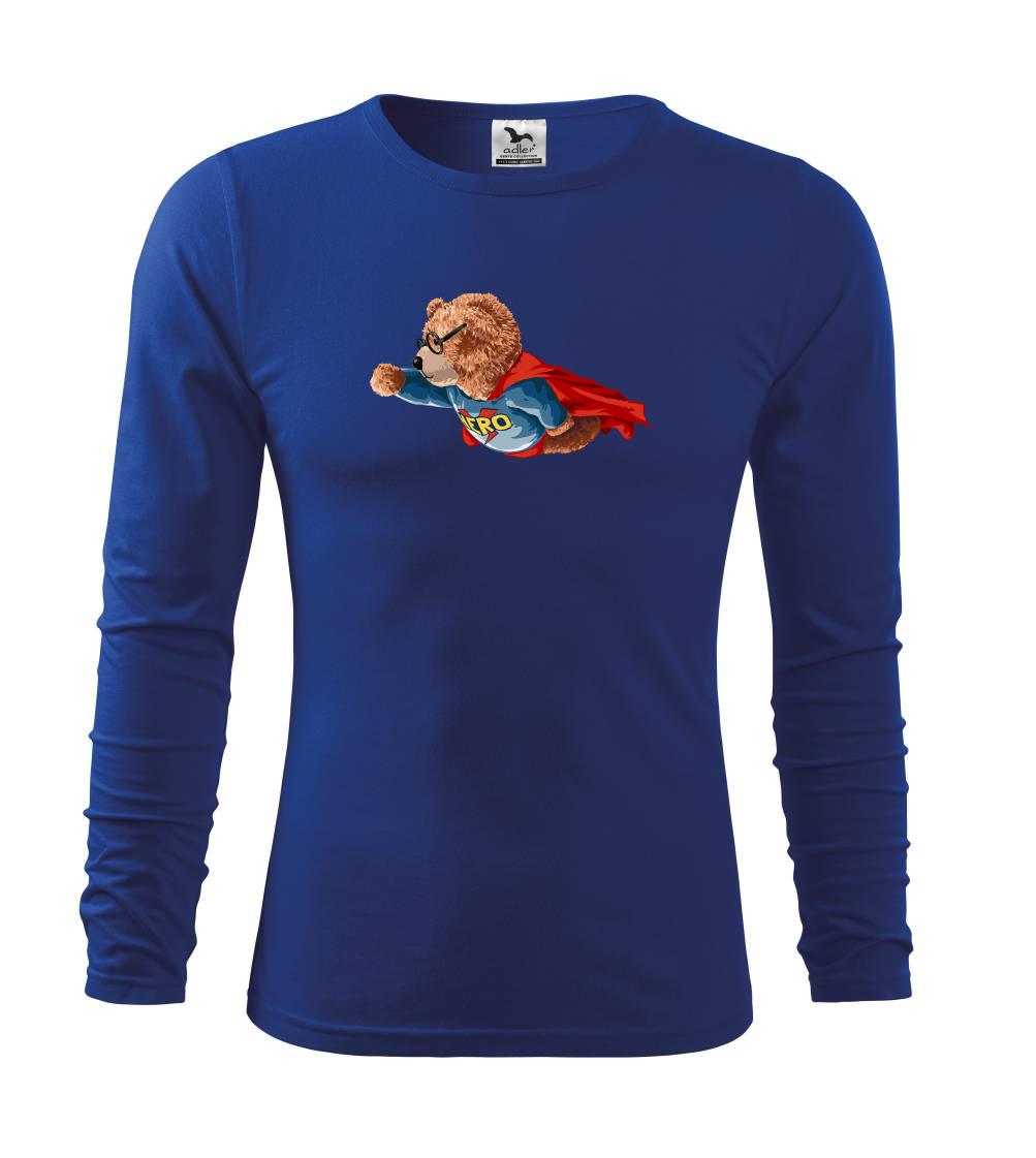 Grafické tričká - Medveď Hero - Tričko detské Long Sleeve