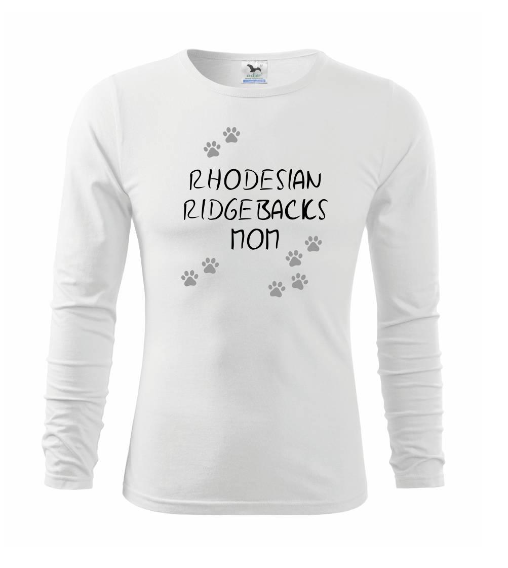 Ostatné psie plemená - Rhodesian Ridgebacks mom (Rhodészký ridgeback)  (Reflexné labky) - Tričko detské Long Sleeve