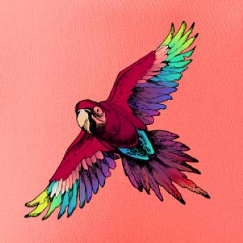 Papagáj kreslený letiaci Papagáj kreslený letiaci