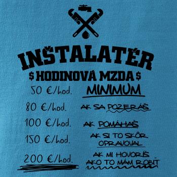 Hodinová mzda Inštalatér