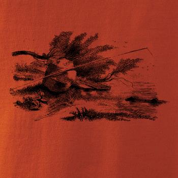 Kreslený prút opretý o kameň